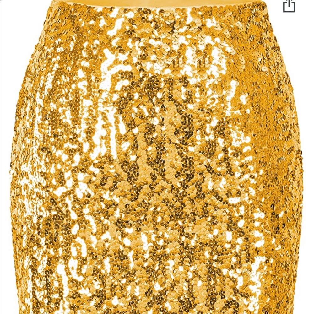 Gold Glitz Mini Skirt